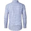 imageJVER Mens Button Down Shirts Long Sleeve Dress Shirt Business Casual Cotton Collared Plaid Tops with PocketBlue Yellow Plaid