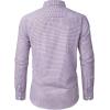 imageJVER Mens Button Down Shirts Long Sleeve Dress Shirt Business Casual Cotton Collared Plaid Tops with PocketRed Blue Plaid