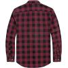 imageMens Plaid Flannel Shirt Long Sleeve Casual Button Down Shirts Regular Fit Cotton Office Work Tops with PocketsDark Red