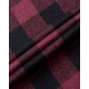 imageMens Plaid Flannel Shirt Long Sleeve Casual Button Down Shirts Regular Fit Cotton Office Work Tops with PocketsDark Red