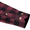 imageMens Plaid Flannel Shirt Long Sleeve Casual Button Down Shirts Regular Fit Cotton Office Work Tops with PocketsDark Red