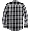 imageMens Plaid Flannel Shirt Long Sleeve Casual Button Down Shirts Regular Fit Cotton Office Work Tops with PocketsOff White Black