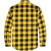 imageMens Plaid Flannel Shirt Long Sleeve Casual Button Down Shirts Regular Fit Cotton Office Work Tops with PocketsYellow Black