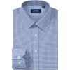 imageJVER Mens Button Down Shirts Long Sleeve Dress Shirt Business Casual Cotton Collared Plaid Tops with PocketBlue Plaid