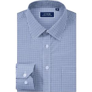imageJVER Mens Button Down Shirts Long Sleeve Dress Shirt Business Casual Cotton Collared Plaid Tops with PocketBlue Plaid
