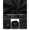 imageJVER Oxford Shirts for Men Stretch Button Down Shirts Solid Casual Long Sleeve Dress Shirts with PocketBlack