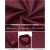 imageJVER Oxford Shirts for Men Stretch Button Down Shirts Solid Casual Long Sleeve Dress Shirts with PocketBurgundy