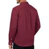 imageJVER Oxford Shirts for Men Stretch Button Down Shirts Solid Casual Long Sleeve Dress Shirts with PocketBurgundy