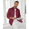imageJVER Oxford Shirts for Men Stretch Button Down Shirts Solid Casual Long Sleeve Dress Shirts with PocketBurgundy