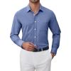 imageJVER Oxford Shirts for Men Stretch Button Down Shirts Solid Casual Long Sleeve Dress Shirts with PocketCadet Blue