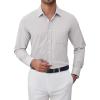 imageJVER Oxford Shirts for Men Stretch Button Down Shirts Solid Casual Long Sleeve Dress Shirts with PocketGrey