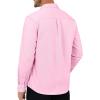 imageJVER Oxford Shirts for Men Stretch Button Down Shirts Solid Casual Long Sleeve Dress Shirts with PocketPink