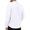 imageJVER Oxford Shirts for Men Stretch Button Down Shirts Solid Casual Long Sleeve Dress Shirts with PocketWhite