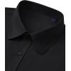 imageJVER Mens Dress Shirts Long Sleeve Solid Formal Shirt Stretch Business Casual Wedding Button Down ShirtsBlack