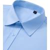 imageJVER Mens Dress Shirts Long Sleeve Solid Formal Shirt Stretch Business Casual Wedding Button Down ShirtsBlue