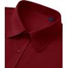 imageJVER Mens Dress Shirts Long Sleeve Solid Formal Shirt Stretch Business Casual Wedding Button Down ShirtsBurgundy
