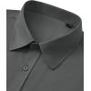 imageJVER Mens Dress Shirts Long Sleeve Solid Formal Shirt Stretch Business Casual Wedding Button Down ShirtsGrey