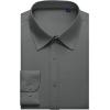 imageJVER Mens Dress Shirts Long Sleeve Solid Formal Shirt Stretch Business Casual Wedding Button Down ShirtsGrey