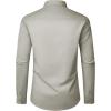 imageJVER Mens Dress Shirts Long Sleeve Solid Formal Shirt Stretch Business Casual Wedding Button Down ShirtsKhaki