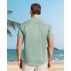 image:imageJVER Mens Button Down Short Sleeve Shirts Summer Beach Vacation Untucked Casual Tops Wrinkle Resistant Linen ShirtMint Green