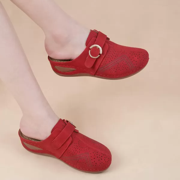 Alicegana Mules for Women Summer Sandals: Slip on Casual womens Shoes Comfortable Closed Toe Dress Wedge Mule