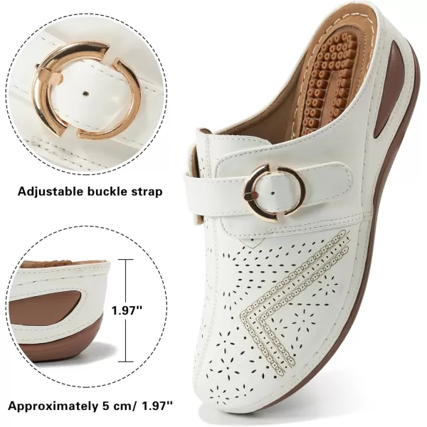 Alicegana Mules for Women Summer Sandals: Slip on Casual womens Shoes Comfortable Closed Toe Dress Wedge Mule