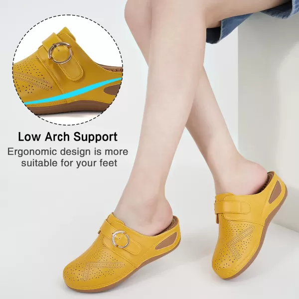 Alicegana Mules for Women Summer Sandals: Slip on Casual womens Shoes Comfortable Closed Toe Dress Wedge Mule
