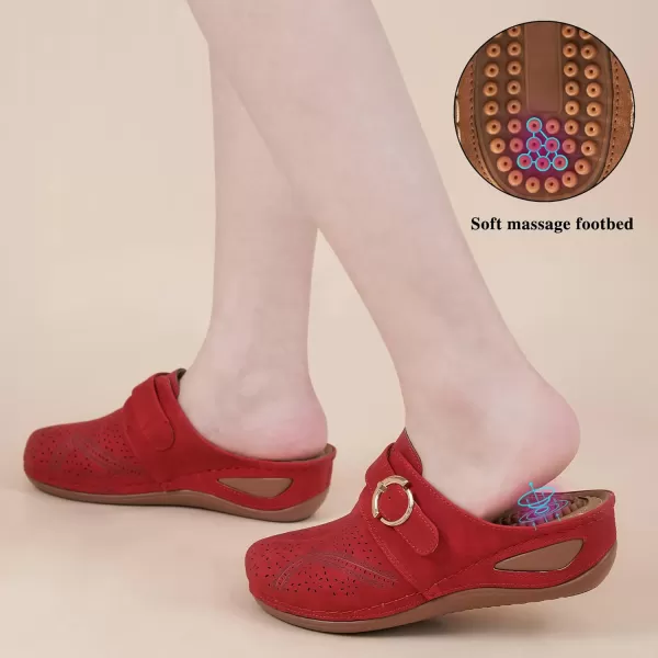 Alicegana Mules for Women Summer Sandals: Slip on Casual womens Shoes Comfortable Closed Toe Dress Wedge Mule
