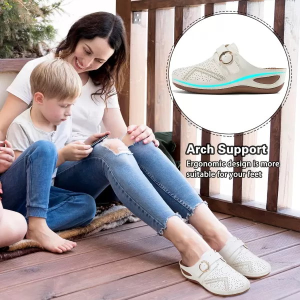 Alicegana Mules for Women Summer Sandals: Slip on Casual womens Shoes Comfortable Closed Toe Dress Wedge Mule