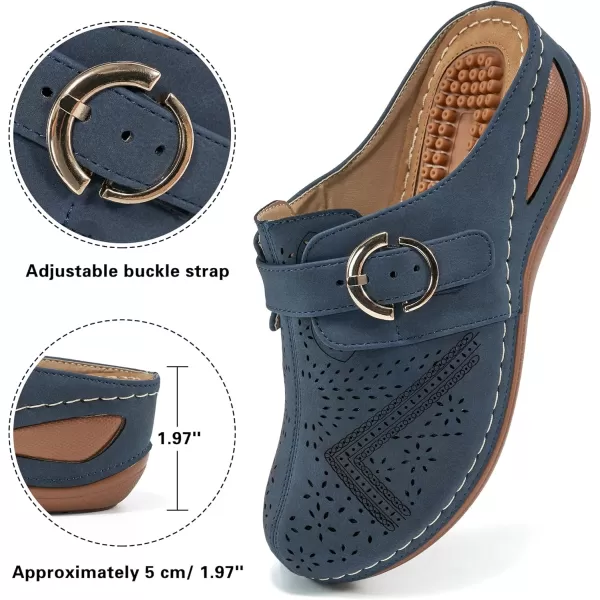 Alicegana Mules for Women Summer Sandals: Slip on Casual womens Shoes Comfortable Closed Toe Dress Wedge Mule