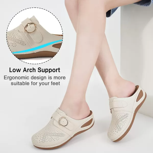 Alicegana Mules for Women Summer Sandals: Slip on Casual womens Shoes Comfortable Closed Toe Dress Wedge Mule
