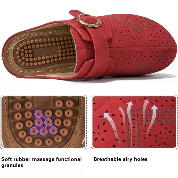 Alicegana Mules for Women Summer Sandals: Slip on Casual womens Shoes Comfortable Closed Toe Dress Wedge Mule