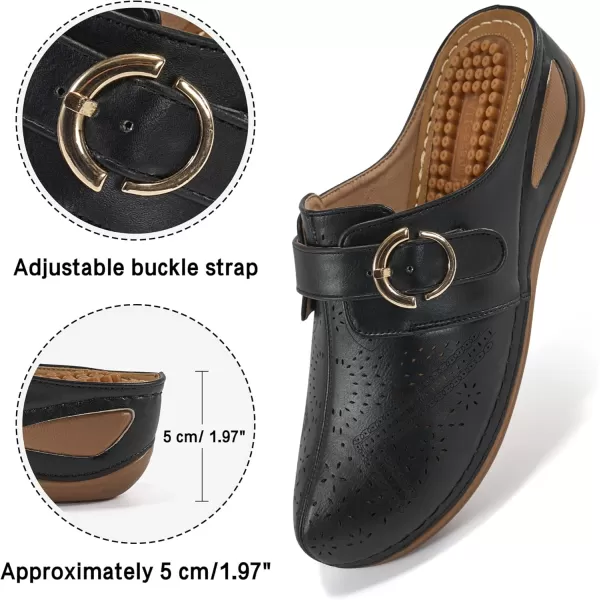 Alicegana Mules for Women Summer Sandals: Slip on Casual womens Shoes Comfortable Closed Toe Dress Wedge Mule