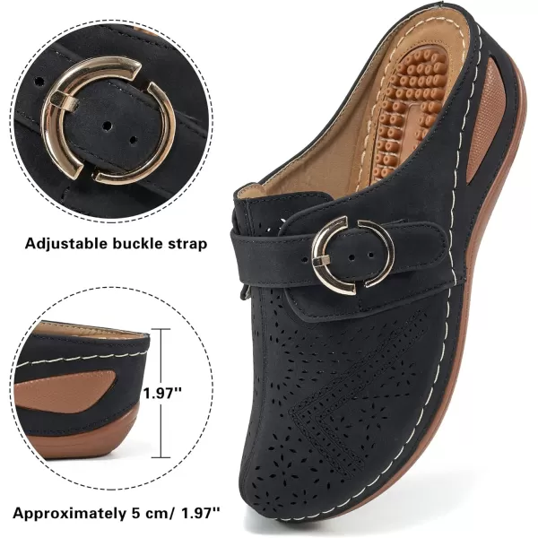 Alicegana Mules for Women Summer Sandals: Slip on Casual womens Shoes Comfortable Closed Toe Dress Wedge Mule