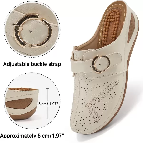 Alicegana Mules for Women Summer Sandals: Slip on Casual womens Shoes Comfortable Closed Toe Dress Wedge Mule
