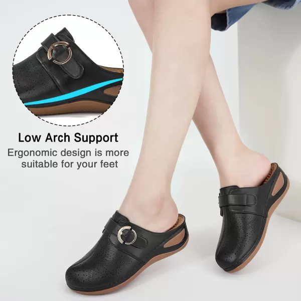 Alicegana Mules for Women Summer Sandals: Slip on Casual womens Shoes Comfortable Closed Toe Dress Wedge Mule