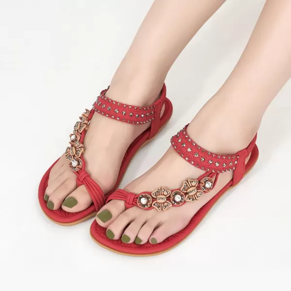 Alicegana Sandals Women Dressy Flat: Bohemian Summer Shoes Comfortable Gladiator Casual Walking Beach Sandal