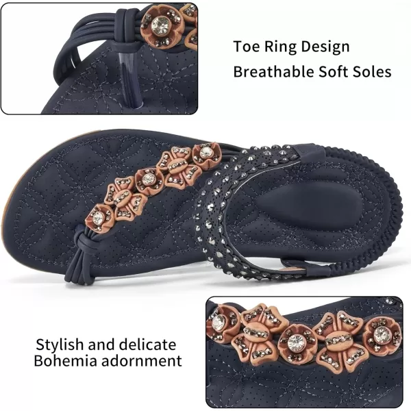 Alicegana Sandals Women Dressy Flat: Bohemian Summer Shoes Comfortable Gladiator Casual Walking Beach Sandal