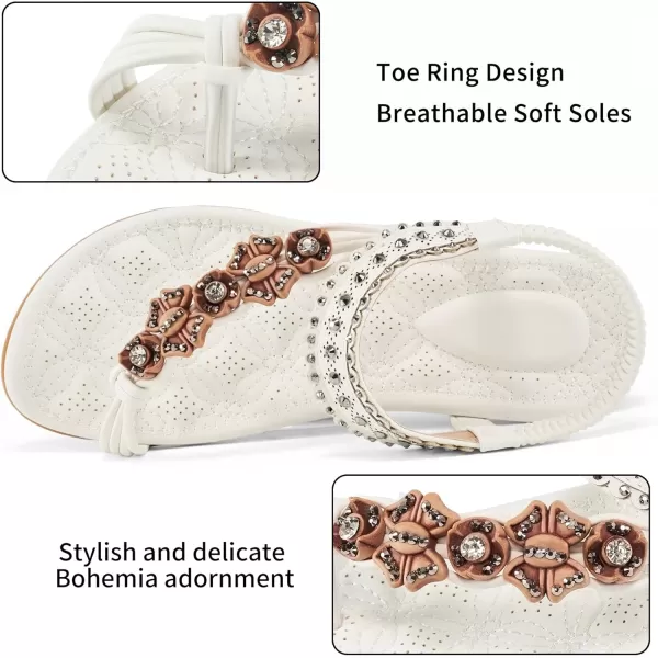 Alicegana Sandals Women Dressy Flat: Bohemian Summer Shoes Comfortable Gladiator Casual Walking Beach Sandal