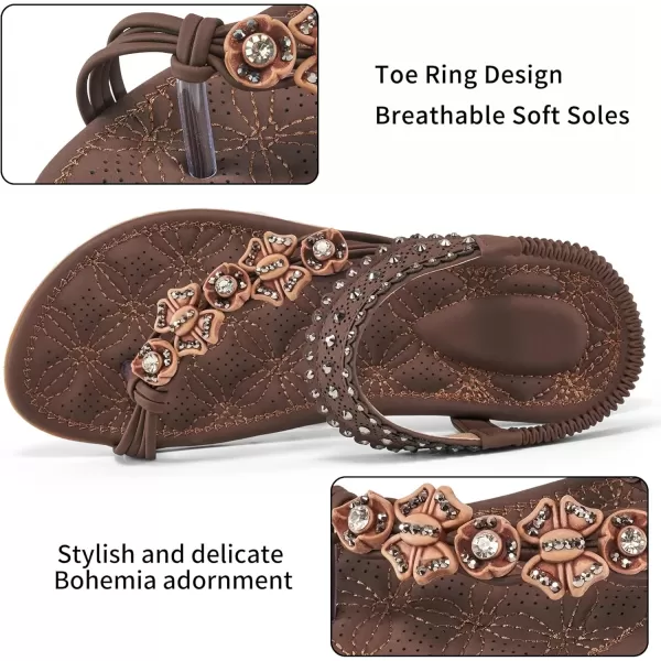 Alicegana Sandals Women Dressy Flat: Bohemian Summer Shoes Comfortable Gladiator Casual Walking Beach Sandal