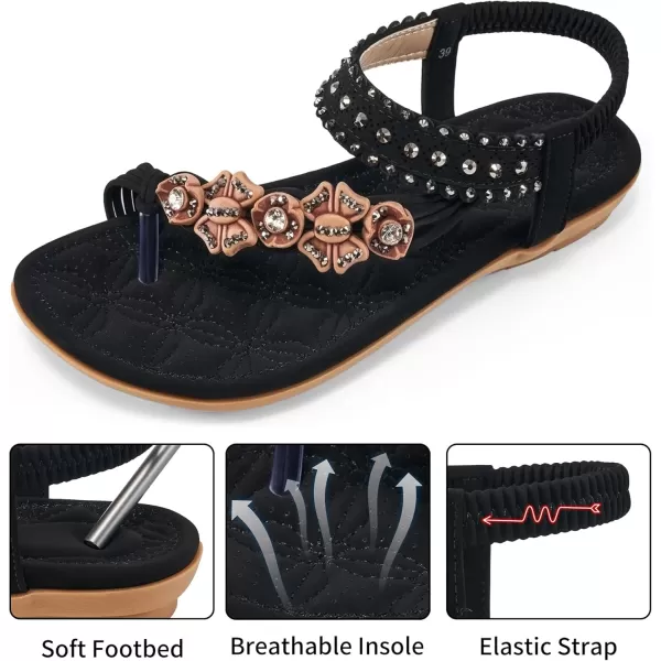 Alicegana Sandals Women Dressy Flat: Bohemian Summer Shoes Comfortable Gladiator Casual Walking Beach Sandal
