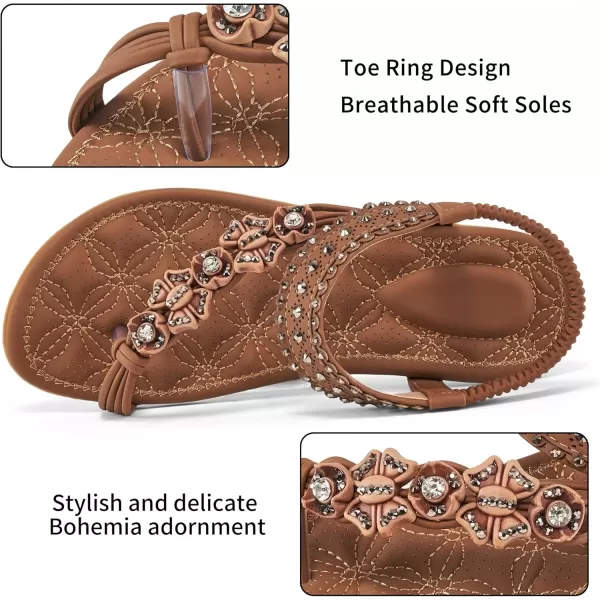 Alicegana Sandals Women Dressy Flat: Bohemian Summer Shoes Comfortable Gladiator Casual Walking Beach Sandal