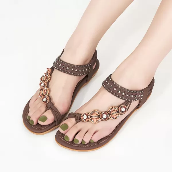 Alicegana Sandals Women Dressy Flat: Bohemian Summer Shoes Comfortable Gladiator Casual Walking Beach Sandal