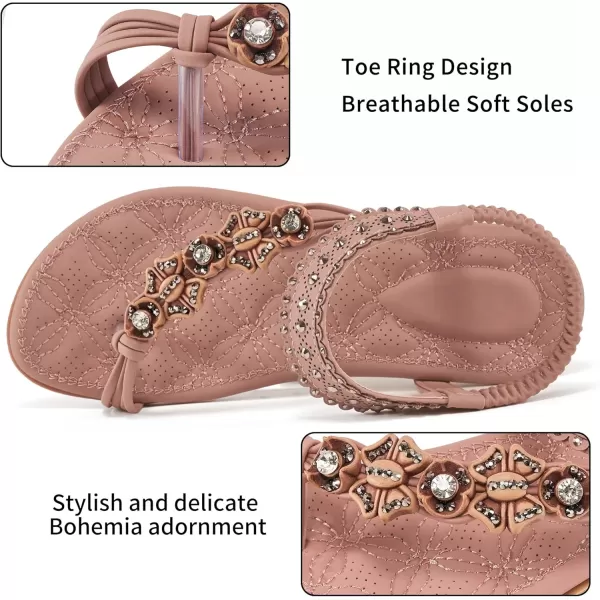 Alicegana Sandals Women Dressy Flat: Bohemian Summer Shoes Comfortable Gladiator Casual Walking Beach Sandal