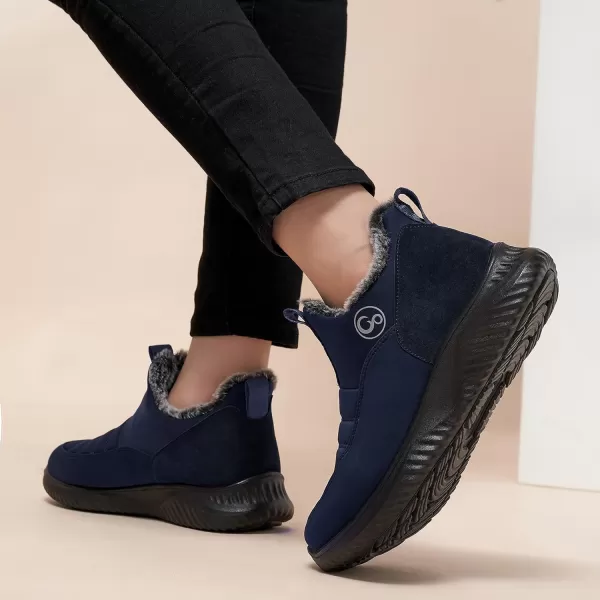 Alicegana Snow Boots for Women Shoes: Winter Slip On Ankle Booties Warm Fur Lined Waterproof Comfortable Womens Boots