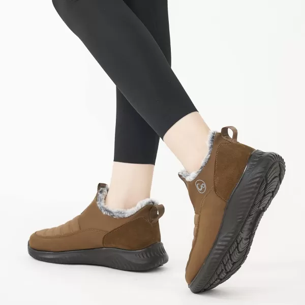 Alicegana Snow Boots for Women Shoes: Winter Slip On Ankle Booties Warm Fur Lined Waterproof Comfortable Womens Boots