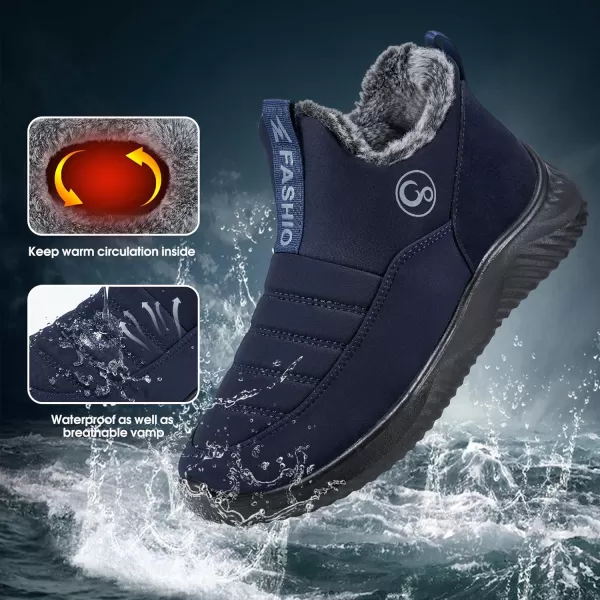 Alicegana Snow Boots for Women Shoes: Winter Slip On Ankle Booties Warm Fur Lined Waterproof Comfortable Womens Boots