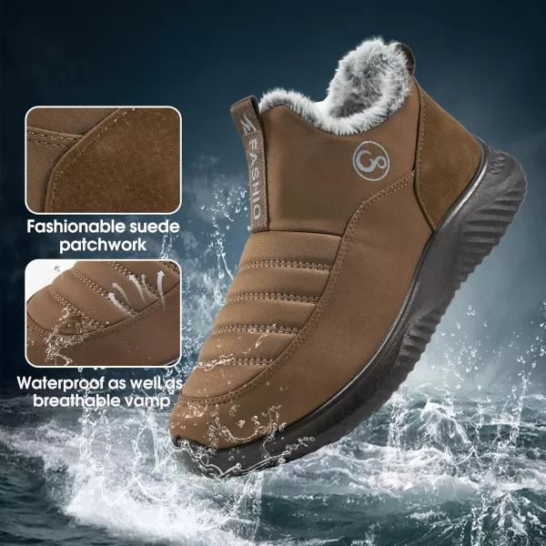 Alicegana Snow Boots for Women Shoes: Winter Slip On Ankle Booties Warm Fur Lined Waterproof Comfortable Womens Boots