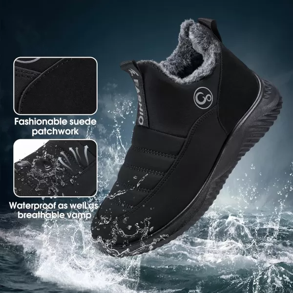 Alicegana Snow Boots for Women Shoes: Winter Slip On Ankle Booties Warm Fur Lined Waterproof Comfortable Womens Boots