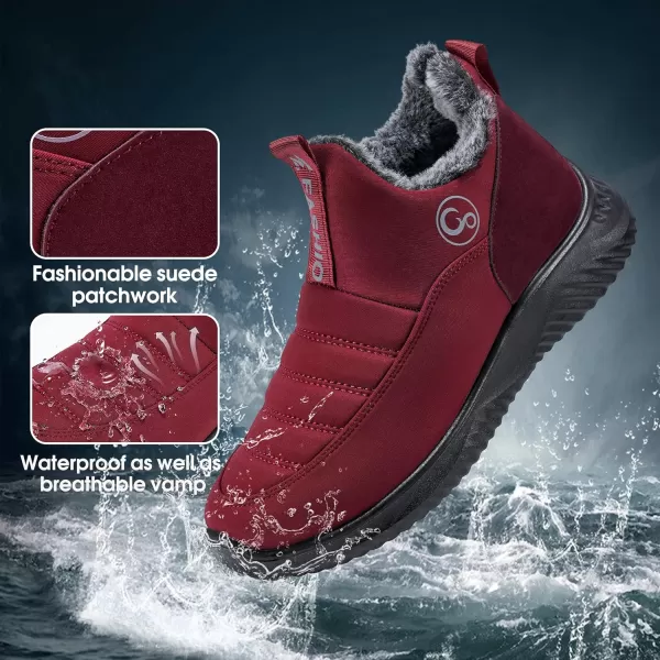 Alicegana Snow Boots for Women Shoes: Winter Slip On Ankle Booties Warm Fur Lined Waterproof Comfortable Womens Boots
